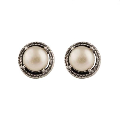 Pearl Silver Stud Earring