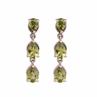 Peridot Silver Stud Earring