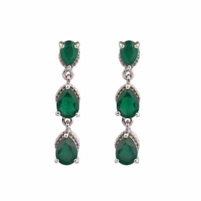 Green Onyx Stud Earring