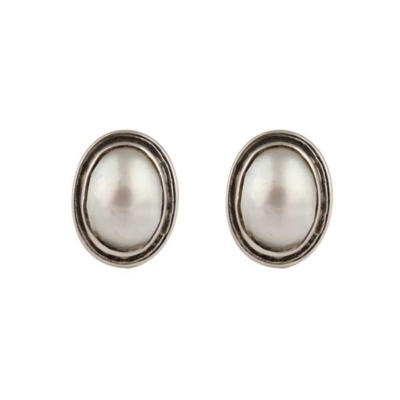 Pearl Silver Stud Earring