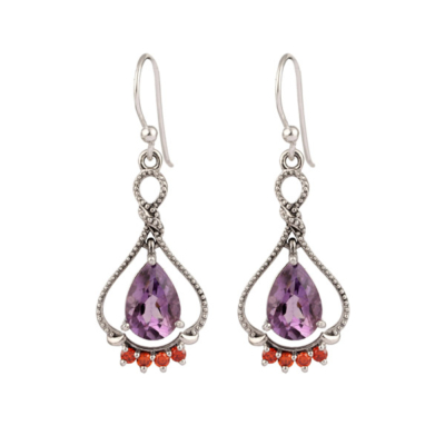 Amethyst, Topaz Earring