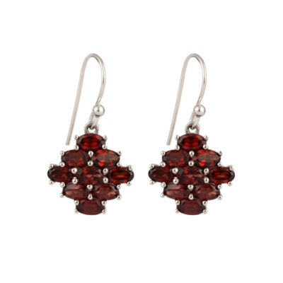 Garnet 925 Silver Earring