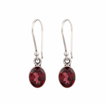 Garnet 925 Silver Earring