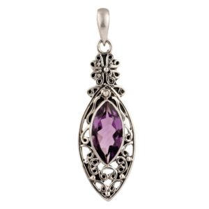 925 Silver Amethyst Pendant Jewelry