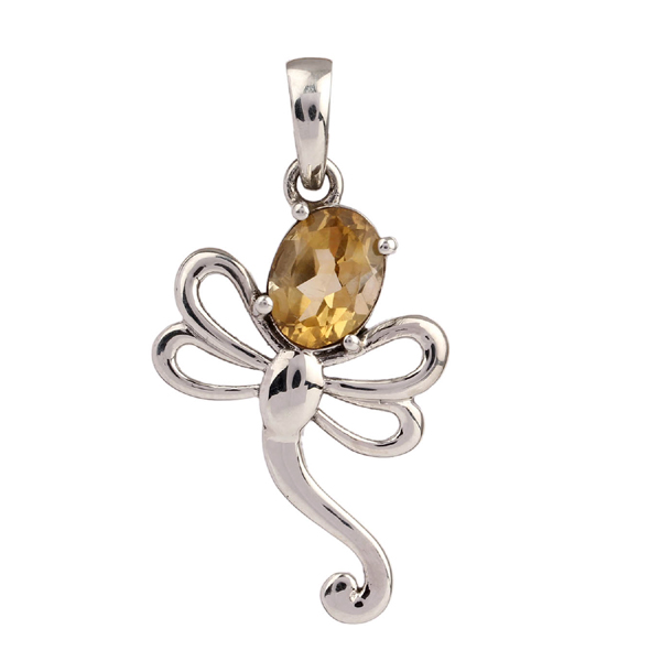 Citrine Silver Pendant