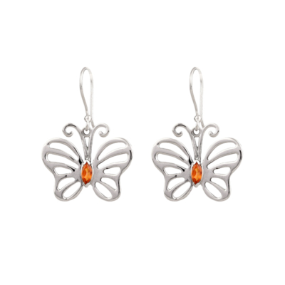 Honey Topaz Silver Earring