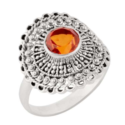 Honey Topaz Silver Ring