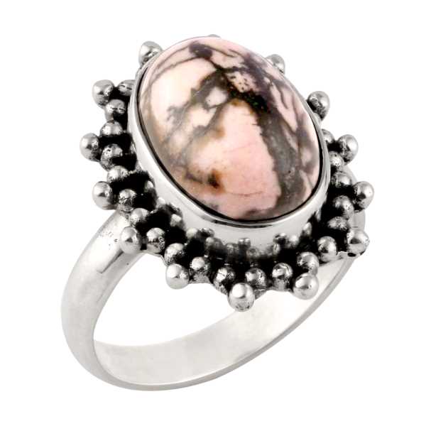 Rhodochrosite 925 Silver Ring