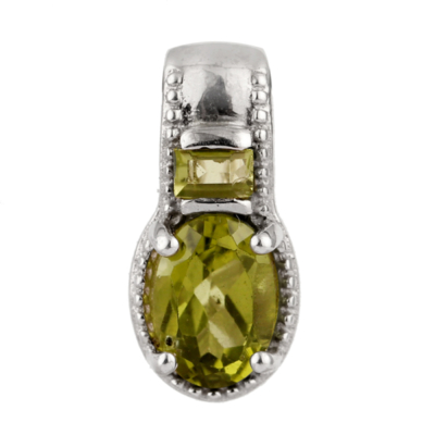 Peridot Silver Pendant