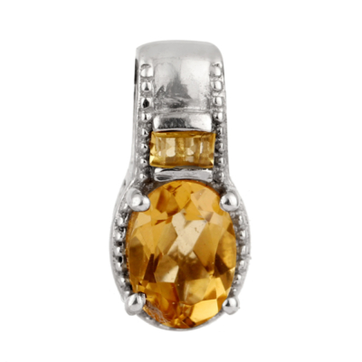 Citrine Silver Pendant