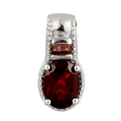 Garnet Silver Pendant